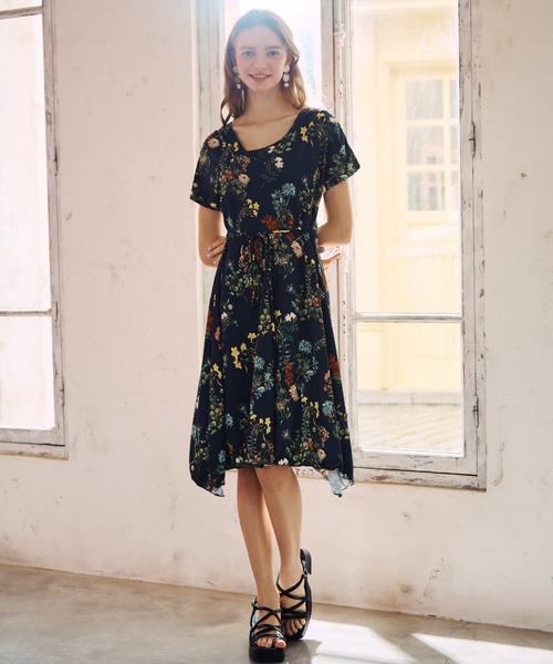 Coral veil ショルダードレス3点　水着セット　9号　ブルー ショルダードレス3点セット 9M・11L 【Coral veil（コーラル