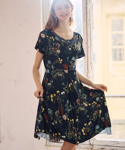 Coral veil ショルダードレス3点　水着セット　9号　ブルー Coral veil 水着 ショルダードレス3点セット 9M・11L 「Coral