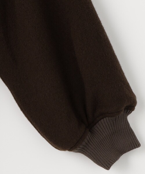 BASISBROEK ウール ロングコート Basisbroek バージスブルック トップ メルトン ウール スタンド