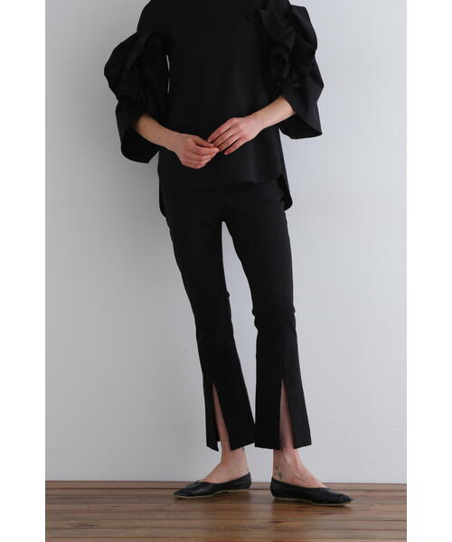 LE PHIL パンツ ハイストレッチフロントスリットパンツ