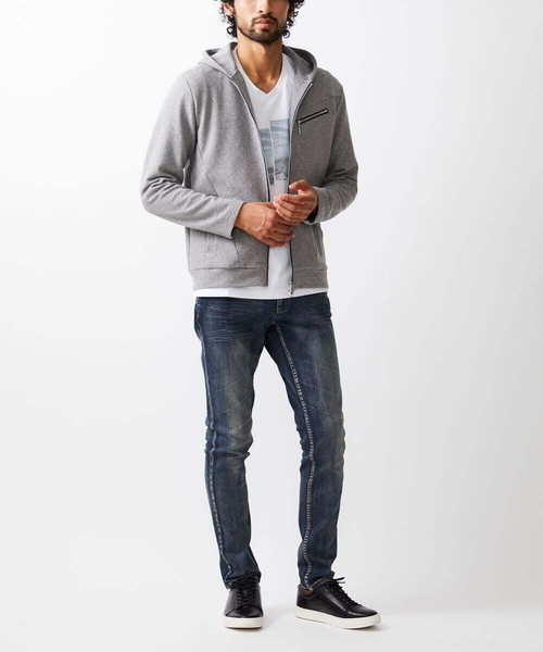 00s MICHEL KLEIN HOMME フレア デニム コーティング MK MICHEL KLEIN HOMME パンツ ストレッチデニム メンズ