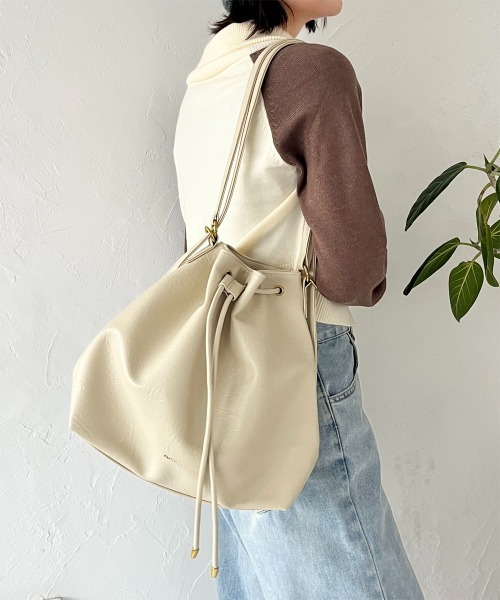 ショルダーバッグ バッグ 2way巾着ショルダーバッグ ミニ