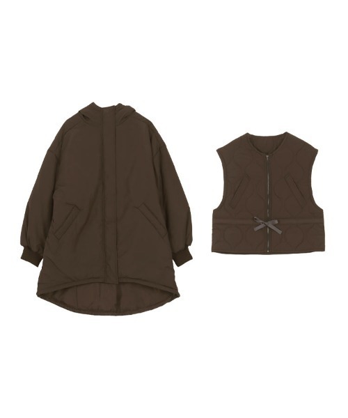 新品未使用 CARUSO カルーゾ ダウンジャケット ダウンベスト キルティング セール】 ［撥水］オーバーシルエットダウンベスト （ダウンジャケット