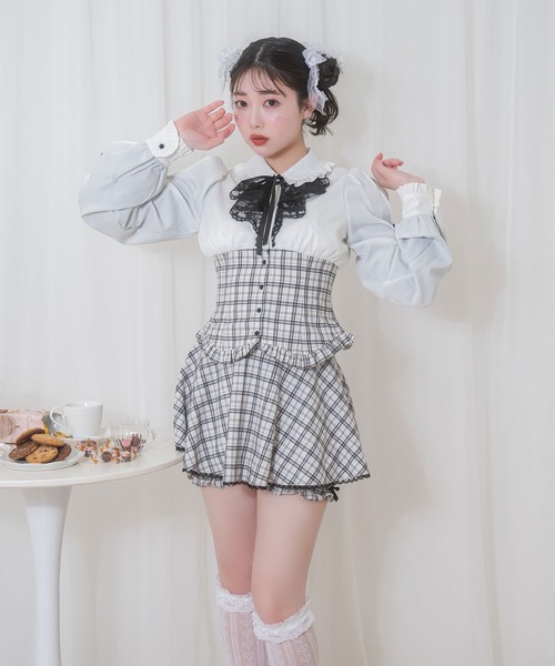 Honey Cinnamon（ハニーシナモン） セットアップ ラッフルレース配色