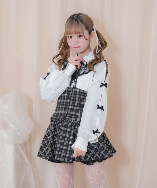 Honey Cinnamon（ハニーシナモン） セットアップ ラッフルレース配色