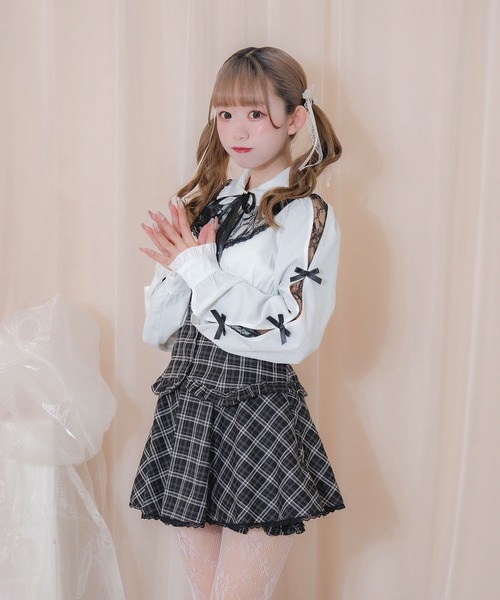 Honey Cinnamon（ハニーシナモン） セットアップ ラッフルレース配色