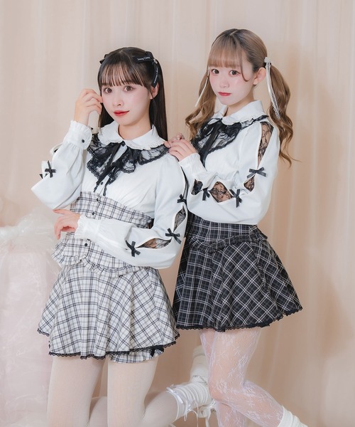 Honey Cinnamon（ハニーシナモン） セットアップ ラッフルレース配色