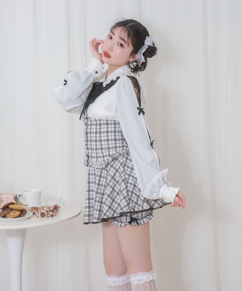 Honey Cinnamon（ハニーシナモン） セットアップ ラッフルレース配色