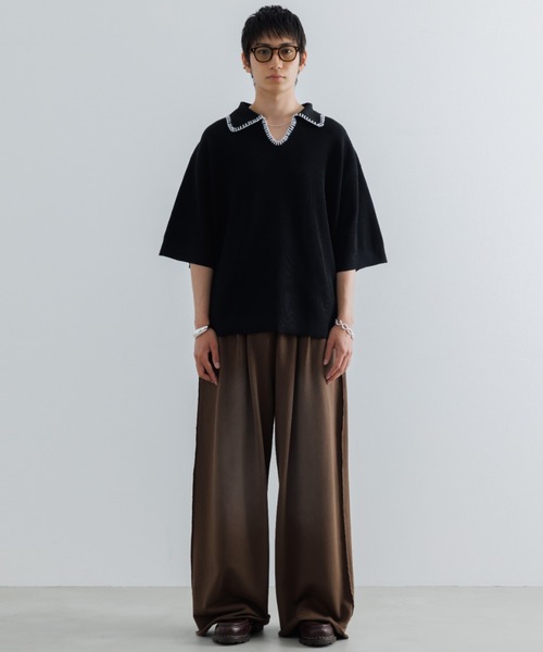 SINSS スウェットパンツ ジャージ Two tuck breach sweatpants