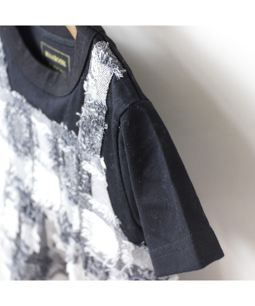 tシャツ フサフサブロックチェックチュニックＴシャツ キッズ 子供服 女の子 | maarook | 17