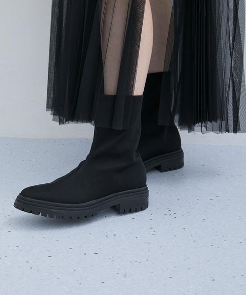 「ADAM ET ROPE'」 ショートブーツ 23.0cm ブラック レディース_画像9