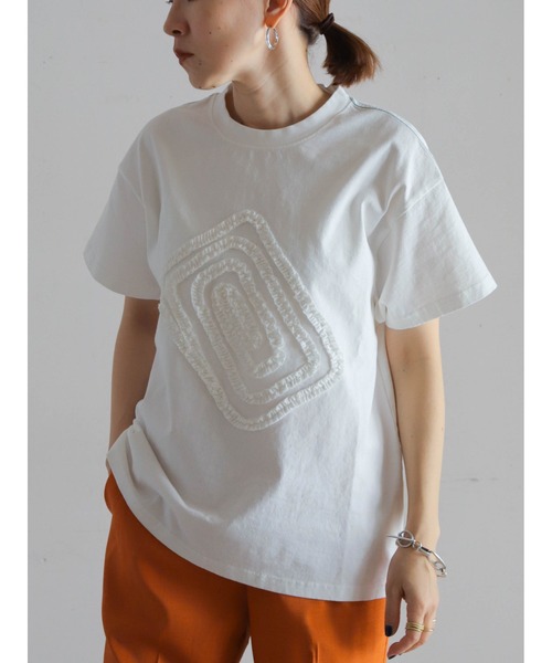 tシャツ ウズマキギャザー　半袖TEE レディース