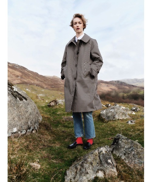 Barbour ステンカラーコート コート Nadine ギンガムチェック