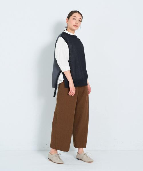 ADIEU TRISTESSE パンツ コットンリネンストレートパンツ
