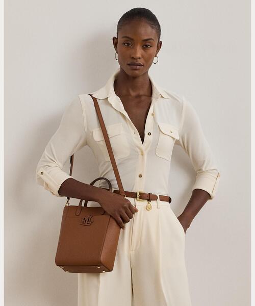 [RALPH LAUREN] ペブルレザー CAMERYN スモールトートバッグ LAUREN RALPH ハンドバッグ ペブルド レザー スモール Cameryn