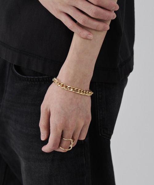 WYZ ブレスレット マンテルデザイン 喜平 チェーンブレスレット メンズ