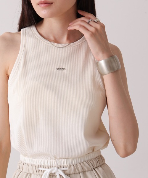 BAB（バブ） タンクトップ ノースリーブ ロゴプレート付アメスリタンク