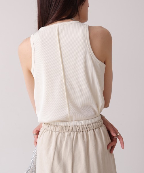 BAB（バブ） タンクトップ ノースリーブ ロゴプレート付アメスリタンク