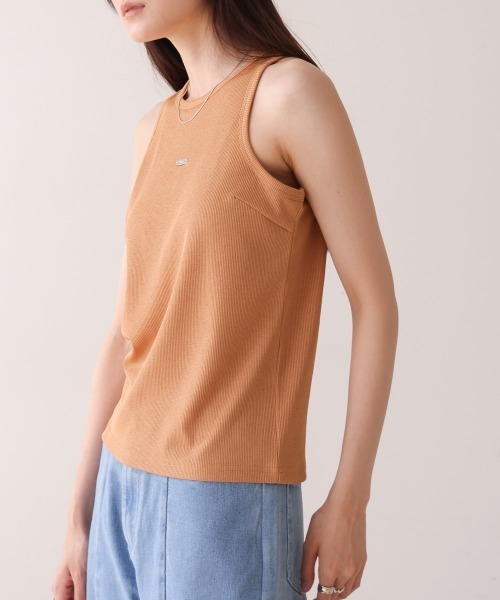 BAB（バブ） タンクトップ ノースリーブ ロゴプレート付アメスリタンク