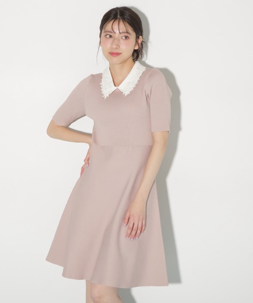【新品】JILL by JILLSTUARTコウチクニットミニワンピースホワイト ジルバイジルスチュアート JILL by JILLSTUART コウチクニット
