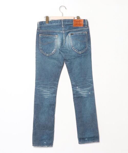 [Lee] повреждение обработка Denim брюки M голубой женский 