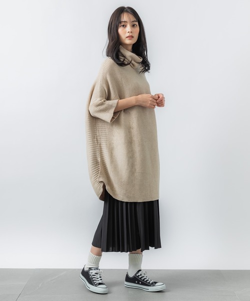「MAISON BREEZE」 タートルネックニット FREE グレー レディース_画像5