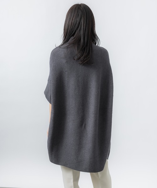 「MAISON BREEZE」 タートルネックニット FREE グレー レディース_画像7