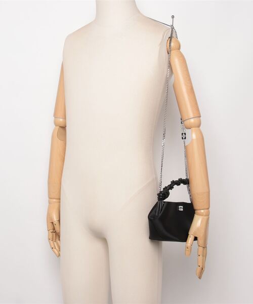 Ganni★ソワール サテン ミニブーバッグ★送関込 GANNI ハンドバッグ Bou Bag Mini Soir Satin ガニー ボウ