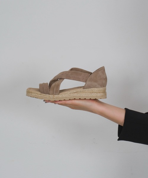 SKA サンダル 「SKA」ウエッジソール ウエッジヒール クロスサンダル