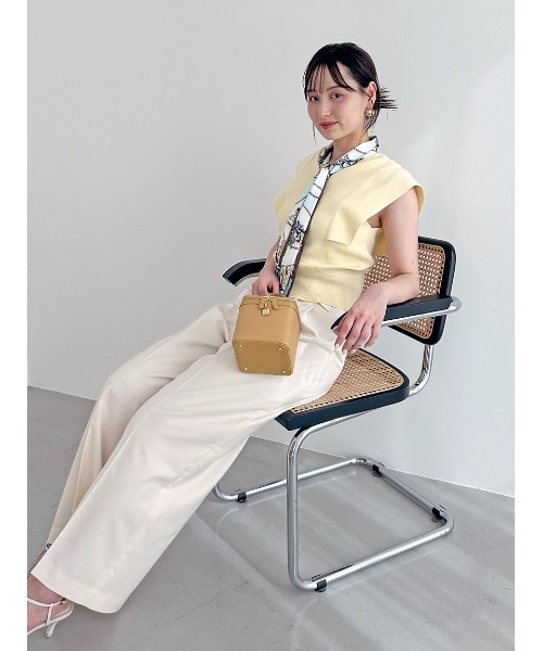 スナイデル　ベージュ ワイドパンツ サイドポケット付き SNIDEL（スナイデル） ワイドパンツ パンツ ワイドロングパンツ