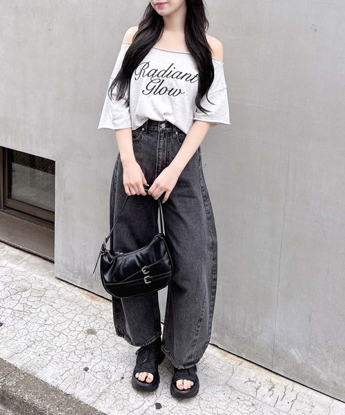 INGNI（イング） tシャツ ワンショルスウェットロゴトップス
