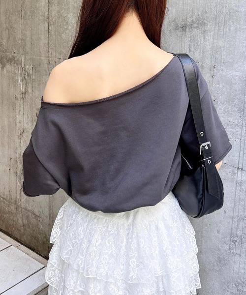 INGNI（イング） tシャツ ワンショルスウェットロゴトップス