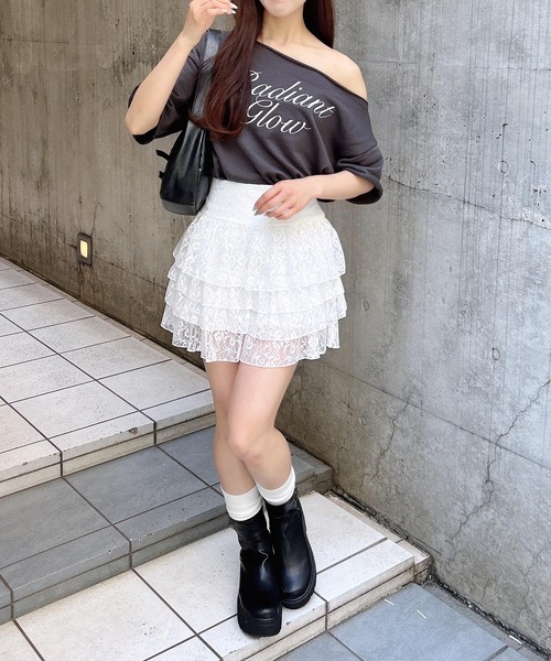 INGNI（イング） tシャツ ワンショルスウェットロゴトップス