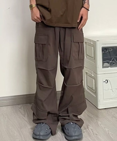 値下げ❗️FASHIONNOVA カーゴパンツ　サイズL NOWLE カーゴパンツ 「NOWLE」ワイドシルエット イージー メンズ