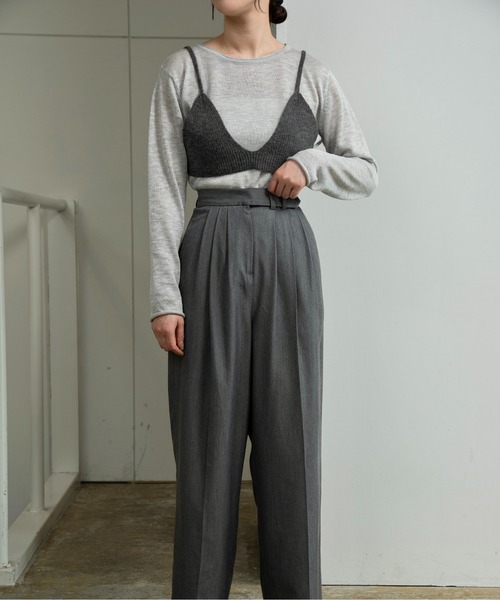 lawgy（ラウジー） tシャツ knit bustier set tops / ニットビスチェ