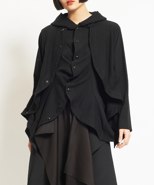 パーカー 20/-天竺　ラッフルパーカー レディース メンズ