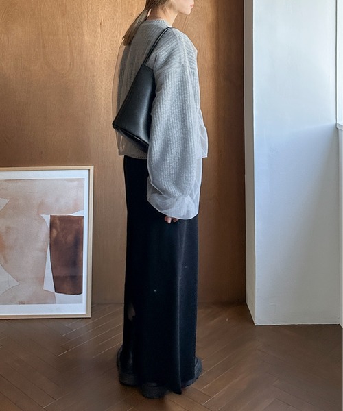 「feepur」 長袖ニット MEDIUM 杢グレー レディース_画像5