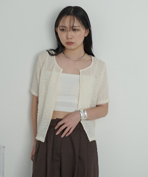 Aunt Marie's tシャツ フロントホックシャーリングシアー