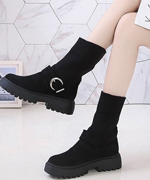 「Miniministore」 ショートブーツ 22.5cm ブラック レディース_画像3