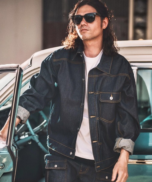 ROUGH AND RUGGED デニムジャケット Mサイズ 2025年最新】ROUGH and RUGGED メンズ Gジャン・デニムジャケットの