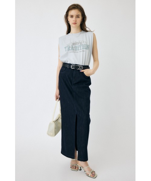 MOUSSY（マウジー） スカート 夏 DENIM MAXI PENCIL スカート