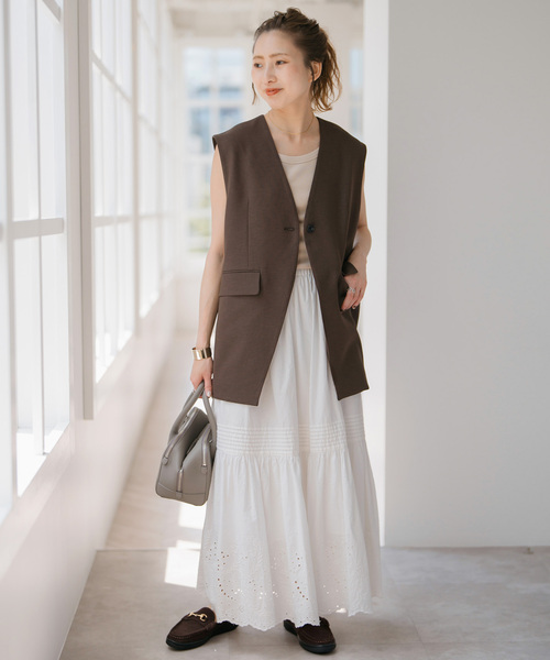 Spick＆Span スカート 「追加」エンブロイダリーレーススカート