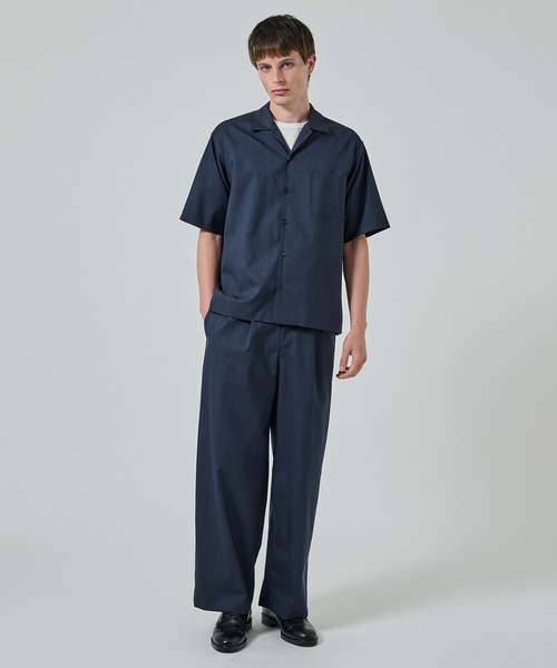 the Sakakl シャツ　オーラリー　コモリ　オアスロウ　マーカウェア オーガニックウールトロピカル / サックコート, Olive Check