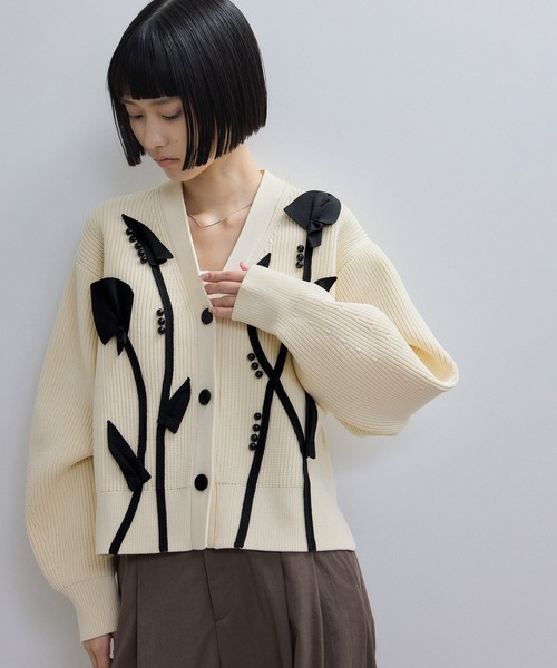 ADAM ET ROPE'（アダムエロペ） カーディガン 「サステナブル」3D