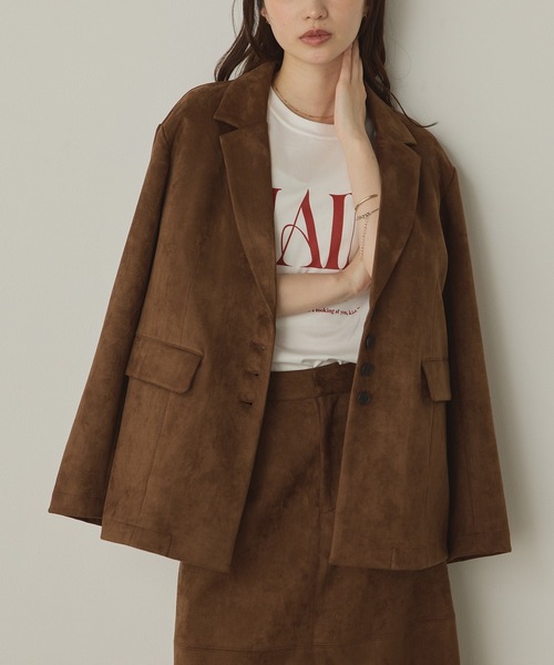 hunch（ハンチ） ジャケット テーラードジャケット フェイクスウェード