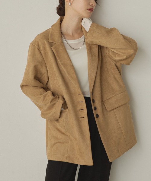 hunch（ハンチ） ジャケット テーラードジャケット フェイクスウェード