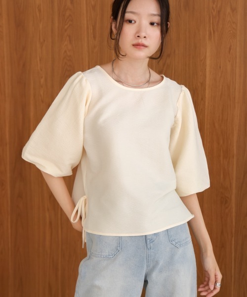 「Bab」 7分袖ブラウス M オレンジ レディース_画像7