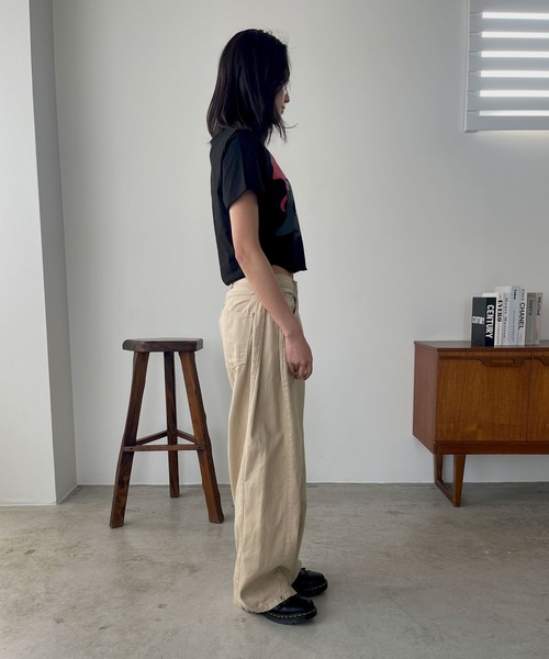 「FOLLOWIN」 チノパンツ MEDIUM ベージュ レディース