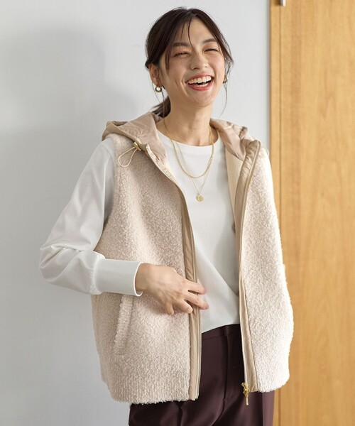 ANY（エニィ） コート アウター 「手洗い可」キルトコンビベスト