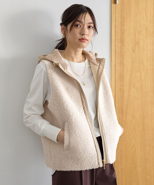 ANY（エニィ） コート アウター 「手洗い可」キルトコンビベスト